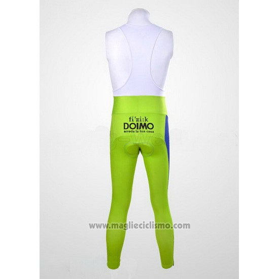 2012 Abbigliamento Ciclismo Liquigas Cannondale Bianco e Verde Manica Lunga e Salopette